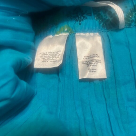 Jones of New York Blue/Green crinkle skirt, size 2X - Picture 5 of 5